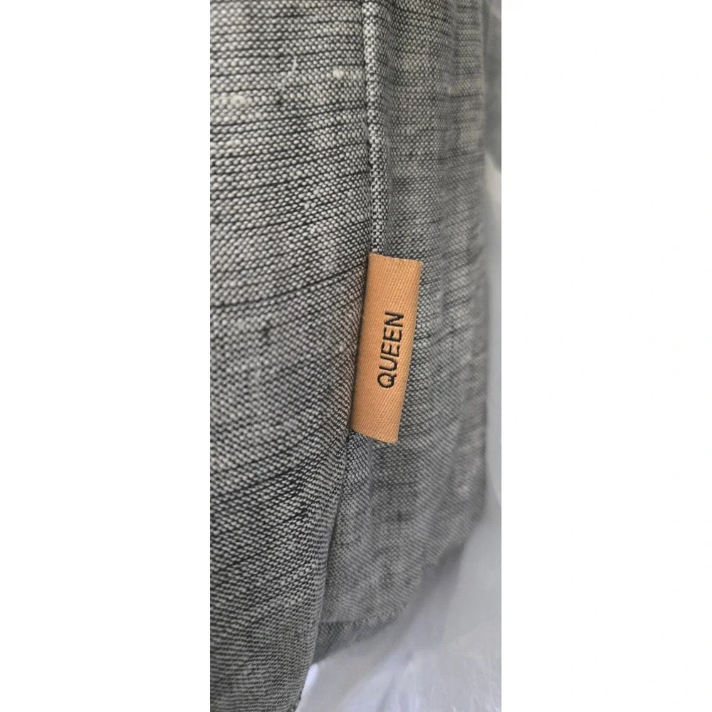 Quince European Linen Chambray Sheet Set Charcoal Queen LB42023-YP001-38906